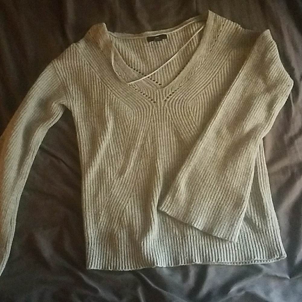 Gray knit sweater